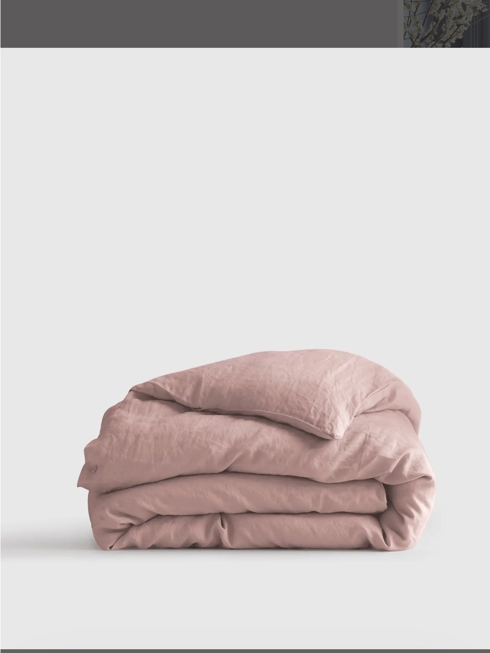 Quince Linen Duvet in Dusty Mauve King/Cal King
